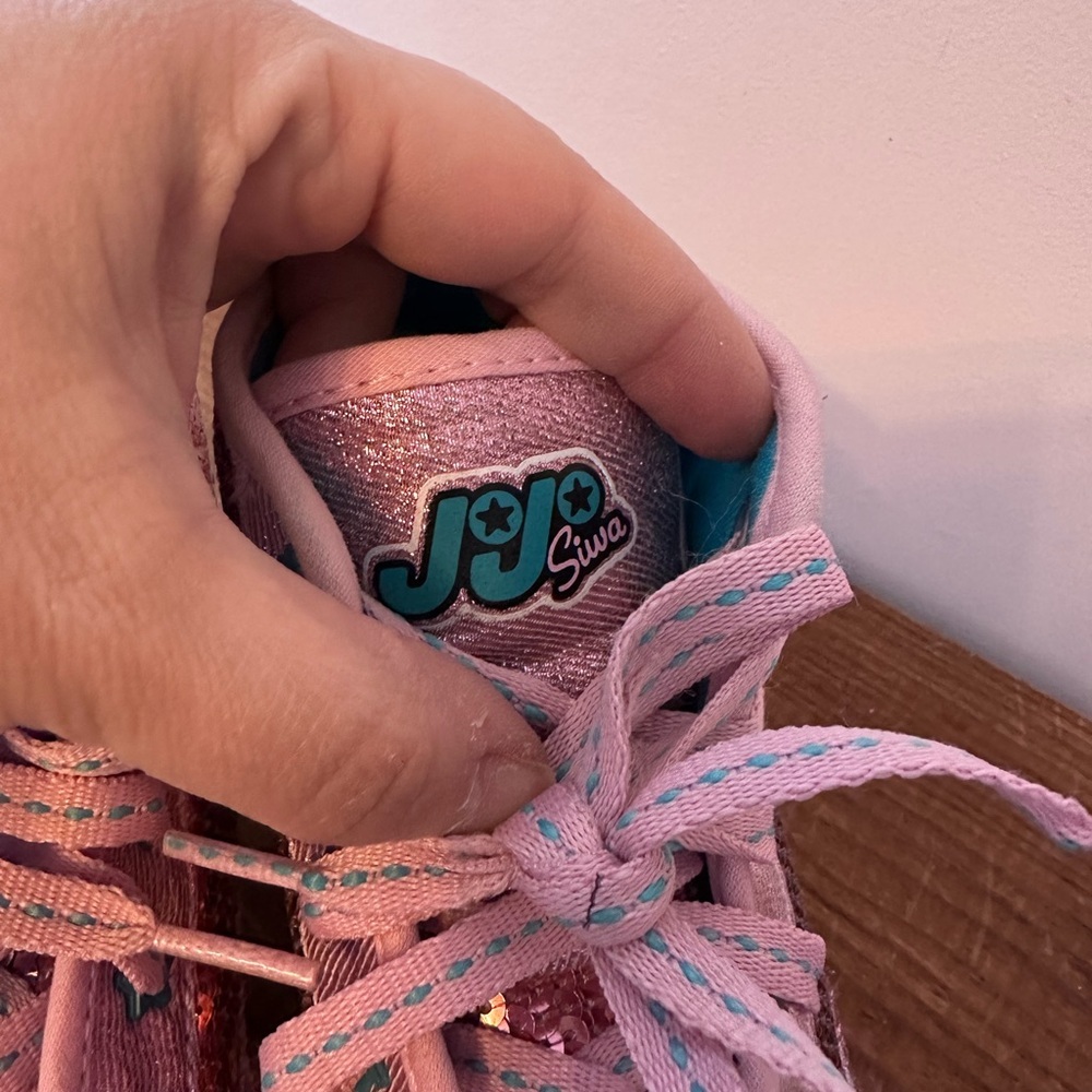 Jojo Siwa Sparkly Pink High-Top Sneakers - Picture 2 of 9